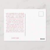 Piano of Love Hearts Valentine's Day Briefkaart (Achterkant)