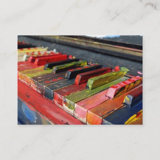 Piano- of muzieklessen Visitekaartje (Voorkant)