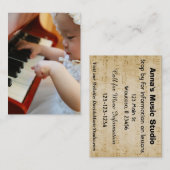 Piano- of muzieklessen Visitekaartje (Voorkant / Achterkant)