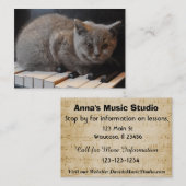 Piano- of muzieklessen Visitekaartje (Voorkant / Achterkant)