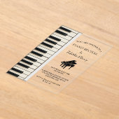 Piano Overweging Acryl uitnodiging (Laagn)