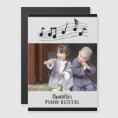 Piano Overweging Andere Musical Event Foto Magnetische Uitnodiging (Voorkant / Achterkant)