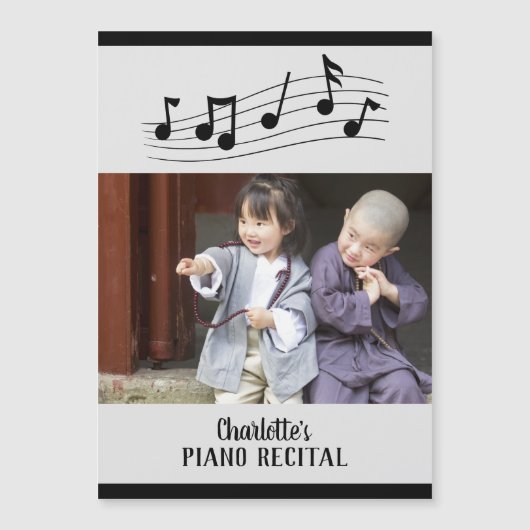 Piano Overweging Andere Musical Event Foto Magnetische Uitnodiging (Voorkant)