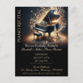 Piano Overweging Baby Grand Uitnodiging Briefkaart (Voorkant)