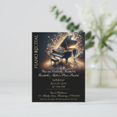 Piano Overweging Baby Grand Uitnodiging Briefkaart (Staand voorkant)