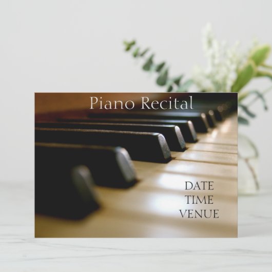 Piano Overweging elegant stijlvol formaat Kaart (Staand voorkant)