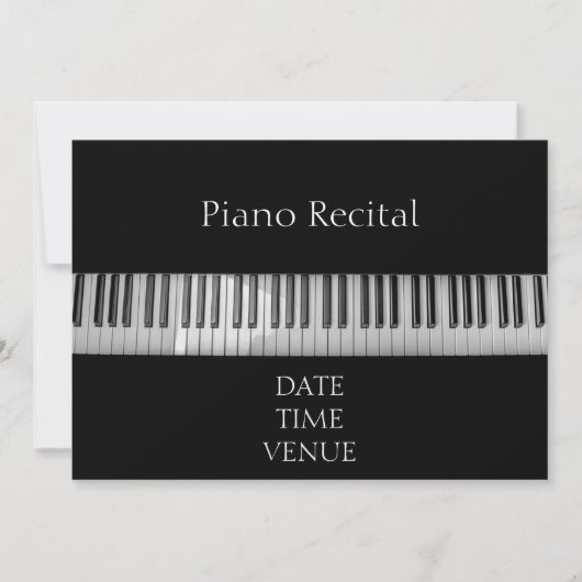 Piano Overweging elegant stijlvol formaat Kaart (Voorkant)