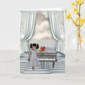 Piano Overweging Gefeliciteerd voor jong meisje Kaart (Gele Bloem)