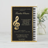 Piano Overweging Gold Baby Grand Kaart (Staand voorkant)