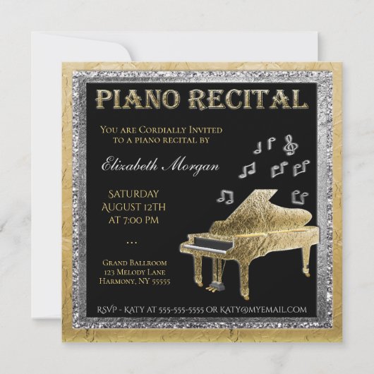 Piano Overweging Gold en Silver Kaart (Voorkant)