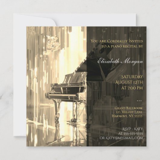 Piano Overweging Goud Kaart (Voorkant)