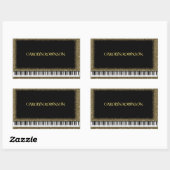 Piano Overweging Gouden Faux Glitter Sticker (Vel)