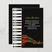 Piano Overweging Invite Kaart (Voorkant / Achterkant)