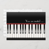 Piano Overweging Invite Kaart (Voorkant / Achterkant)