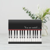 Piano Overweging Invite Kaart (Staand voorkant)