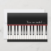 Piano Overweging Invite Kaart (Voorkant)