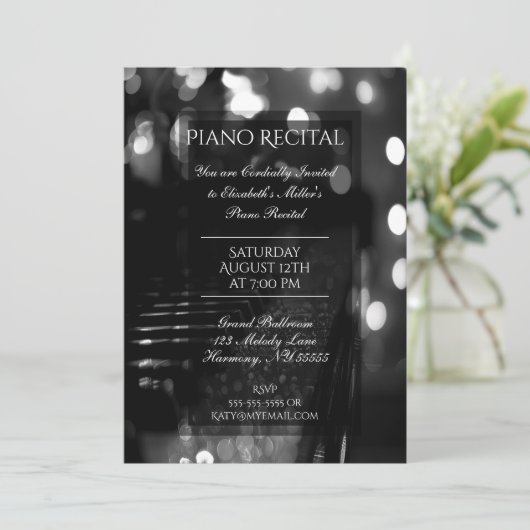 Piano Overweging met Bokeh Lichten Kaart (Staand voorkant)