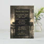 Piano Overweging met Gouden Lichten Kaart (Staand voorkant)