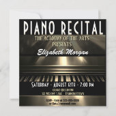 Piano Overweging Modern Colorful Fun Invitation Kaart (Voorkant)