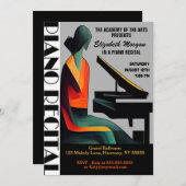 Piano Overweging Moderne minimale Abstracte uitnod Kaart (Voorkant / Achterkant)