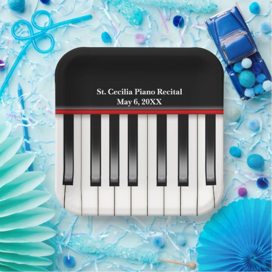 Piano Overweging-toetsenbord Papieren Bordje (Feest)
