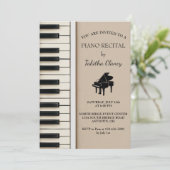 Piano Overweging Uitnodiging met Toetsenbord Ontwe (Staand voorkant)