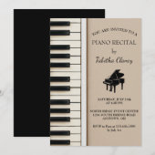 Piano Overweging Uitnodiging met Toetsenbord Ontwe (Voorkant / Achterkant)