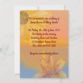Piano Parrots Dreamweaver Flower Sunset Wedding Kaart (Achterkant)