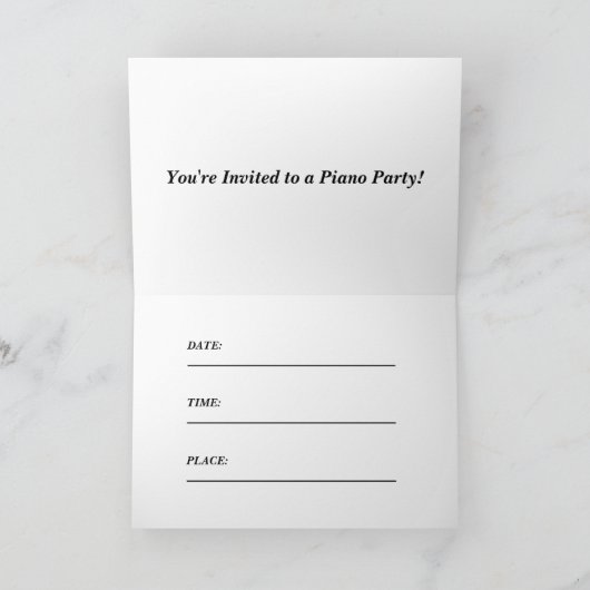 Piano Party Card (Binnen)
