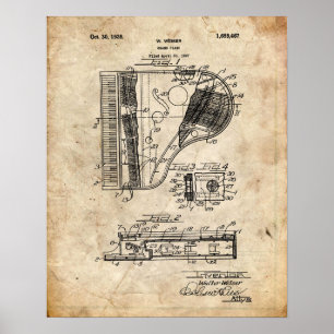 Piano Patent Poster