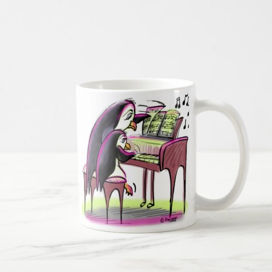 pIaNo pEnGuInS Koffiemok (Rechts)