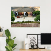 Piano Penthouse Sunset Poster (Thuiskantoor)