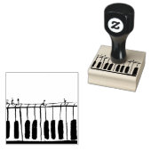 Piano People wood Art Stamp Rubberstempel (Gestempeld)