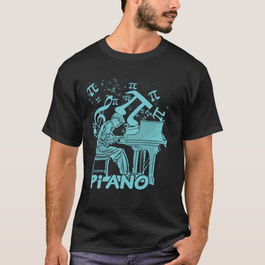 Piano Pi 3 14 Day Symbol Math & Science Music Pun T-shirt (Voorkant)