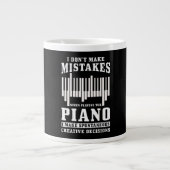 Piano Pianist Gift Grote Koffiekop (Voorkant)