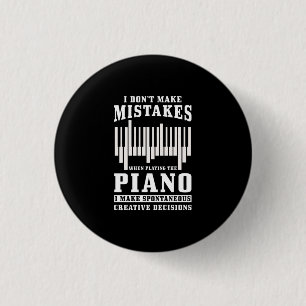 Piano Pianist Gift Ronde Button 3,2 Cm