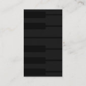 Piano Pianist Muziek Leraar Sleutels Toetsenbord M Visitekaartje (Achterkant)