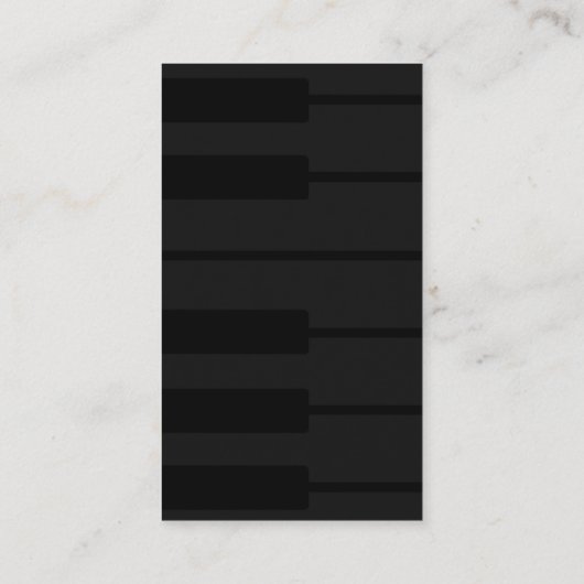 Piano Pianist Muziek Leraar Sleutels Toetsenbord M Visitekaartje (Achterkant)