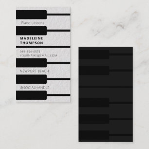 Piano Pianist Muziek Leraar Sleutels Toetsenbord M Visitekaartje