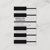 Piano Pianist Muziek Leraar Sleutels Toetsenbord M Visitekaartje (Voorkant)