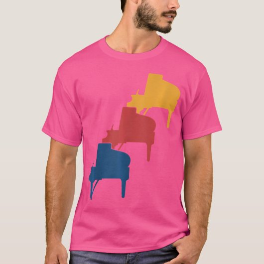 Piano Pianist Piano Speler T-shirt (Voorkant)