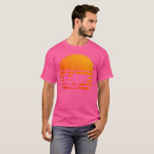Piano Pianist Retro Sunset Piano T-shirt (Voorkant volledig)