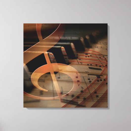 Piano pianist toetsenbord canvas afdruk (Voorkant)
