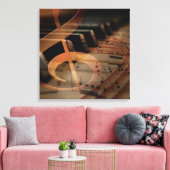 Piano pianist toetsenbord canvas afdruk (Insitu (Woonkamer))