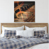 Piano pianist toetsenbord canvas afdruk (Insitu (Slaapkamer))