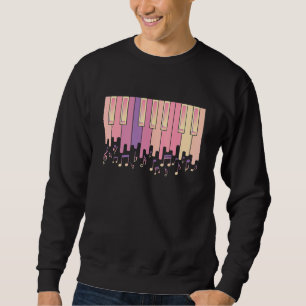 Piano Piano Keyboard Synthesizer and Treble Clef Trui