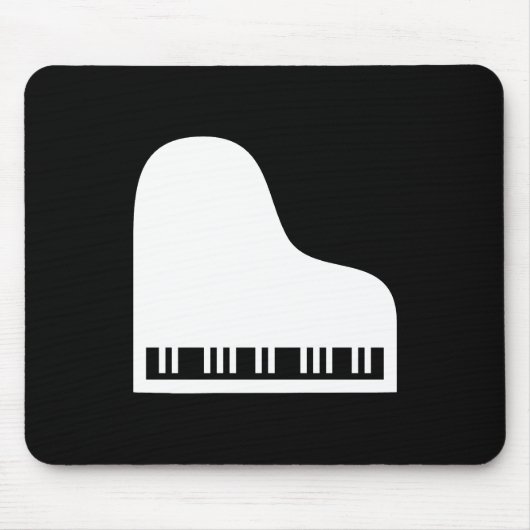 Piano Pictogram Mousepad Muismat (Voorkant)