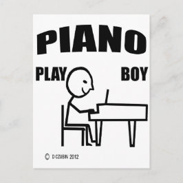 Piano Play Boy Briefkaart