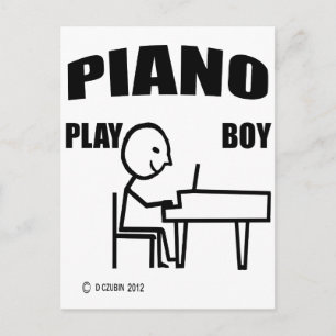 Piano Play Boy Briefkaart