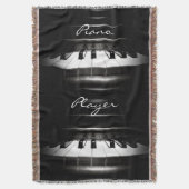 Piano Player - Aangepaste demoband voor muziek Deken (Voorkant Verticaal)